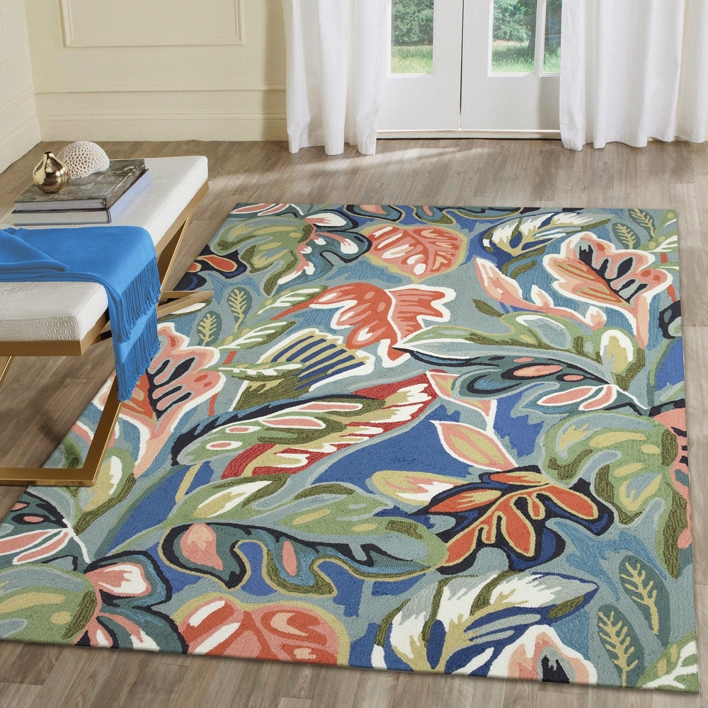 Liora Manne Frontporch Two Cute Toucans Indoor/Outdoor Rug Neutral 1'8 x 2'6