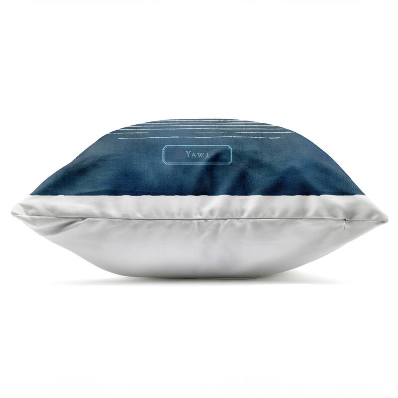 Stupell Maritime Yawl Sailboat Printed Outdoor Throw Pillow Design by Susan Arnot
