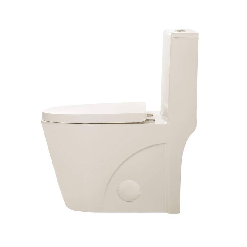 Fine Fixtures Dual-Flush Elongated One-Piece Toilet with High Efficiency Flush