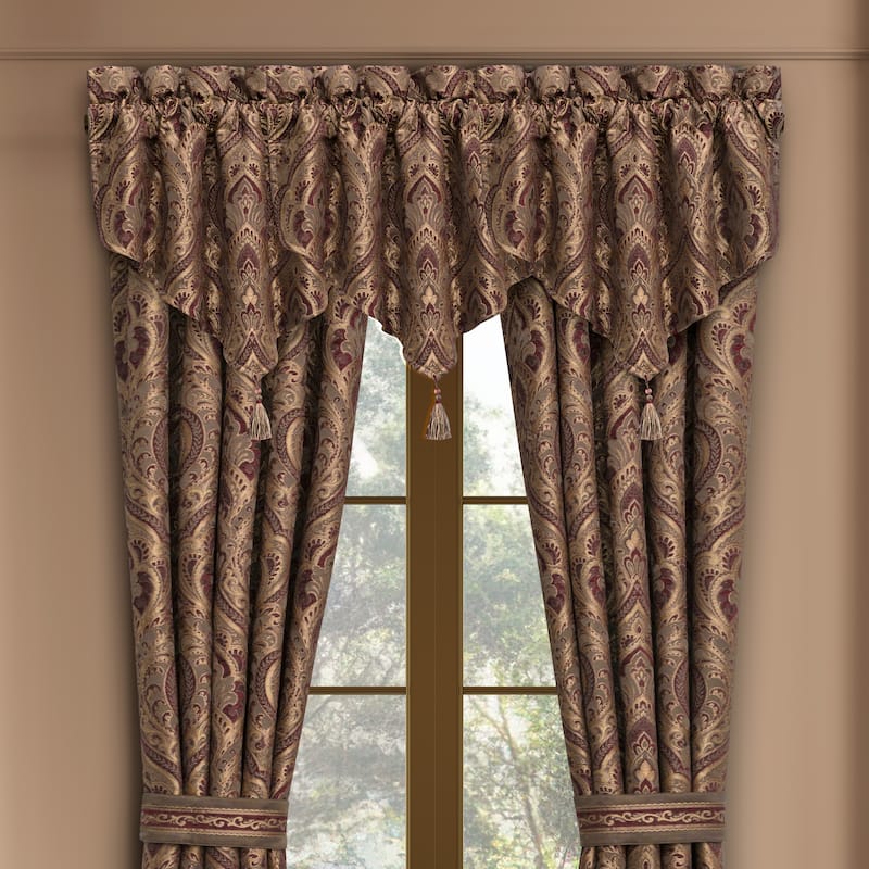 Odette Window Ascot Valance - Crimson