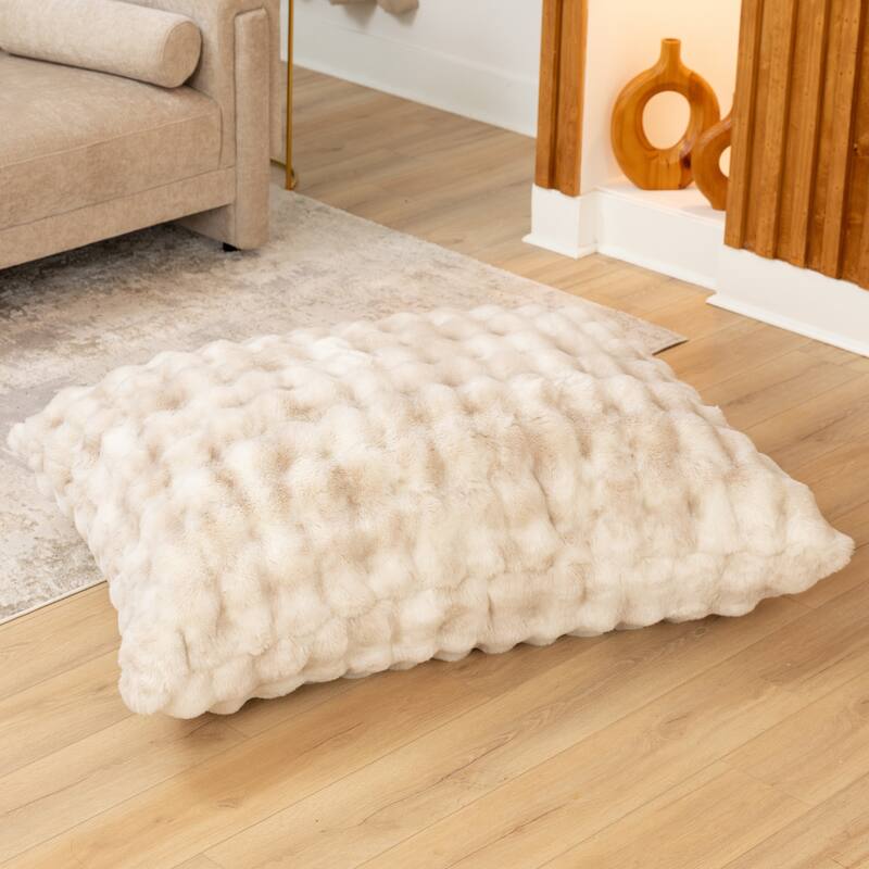 Raven-Symoné Home Pillow Saxx Jr Crash Puff, Giant Floor Pillow & Synthetic Fur Bean Bag Lounger