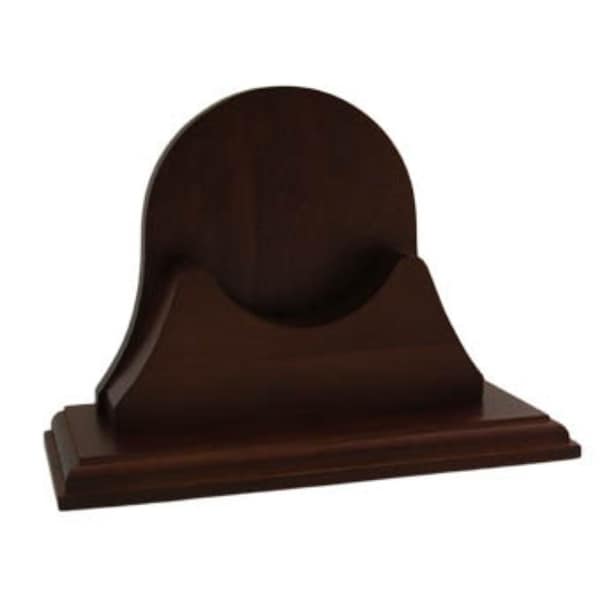10" Chocolate Brown Single Mahogany Finished Base - N/A