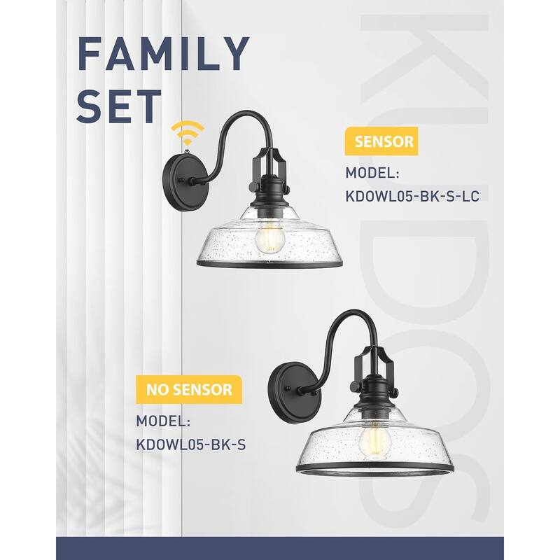 1 pack garage light black porch light glass, metal wall light
