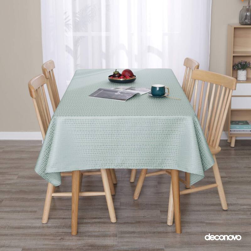Table Cloths Jacquard Design Pattern Water Resistant Tablecloths - 54 x 120 Inch - Slate Green