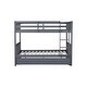 preview thumbnail 18 of 28, Full Over Full Rubber Wood Bunk Bed with Twin Size Trundle