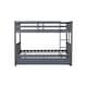preview thumbnail 11 of 47, Rubber Wood 2 In 1 Full Over Full Bunk Bed with Twin Size Trundle,Convertible to 2 Full Size Beds