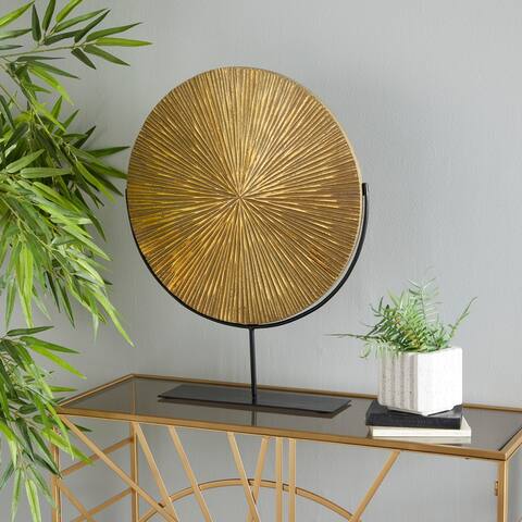 CosmoLiving by Cosmopolitan Round Plate Sculpture - 18 x 4 x 23