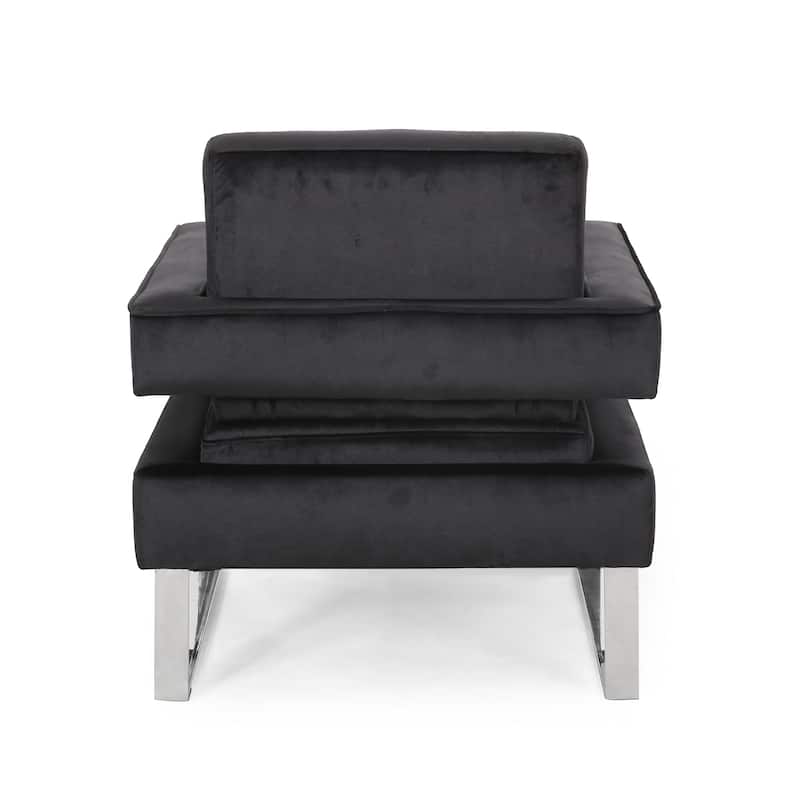 Kirkwood Modern Glam Velvet Club Chair by Christopher Knight Home - 31.50"D x 29.75"W x 33.00"H