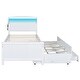 preview thumbnail 17 of 17, Twin Platform Bed with Storage Headboard, Trundle, and Drawers