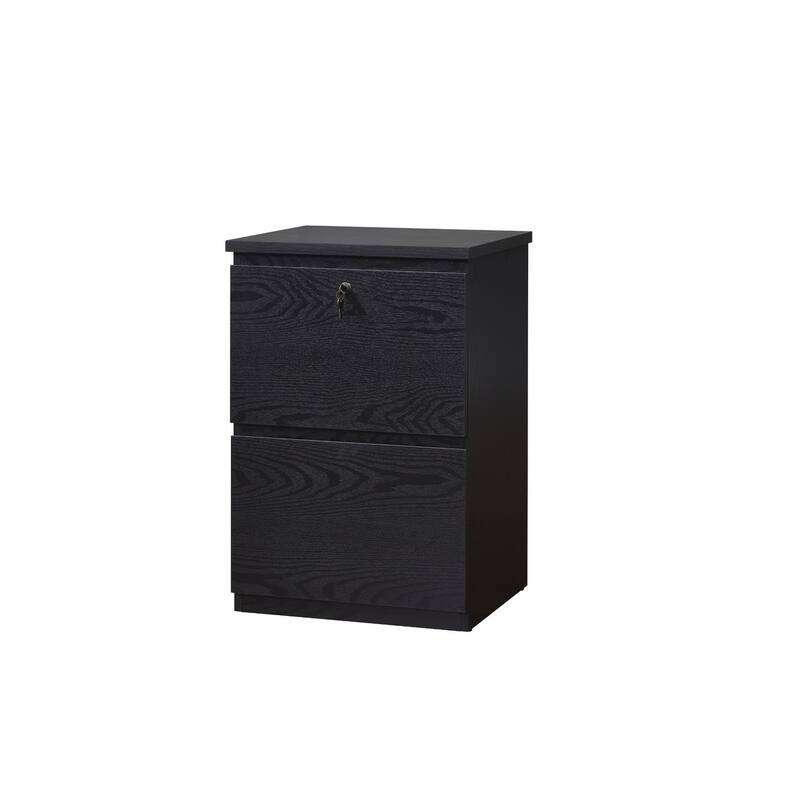 KOWO Wooden 2-Drawer Filing Cabinet with Lock Letter Size Office Storage, Locking Document Organizer for Home or Workplace