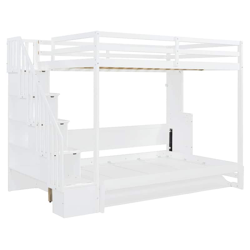 Full Smart Bunk-Loft Murphy Bed with Desk & Hydraulic Lift
