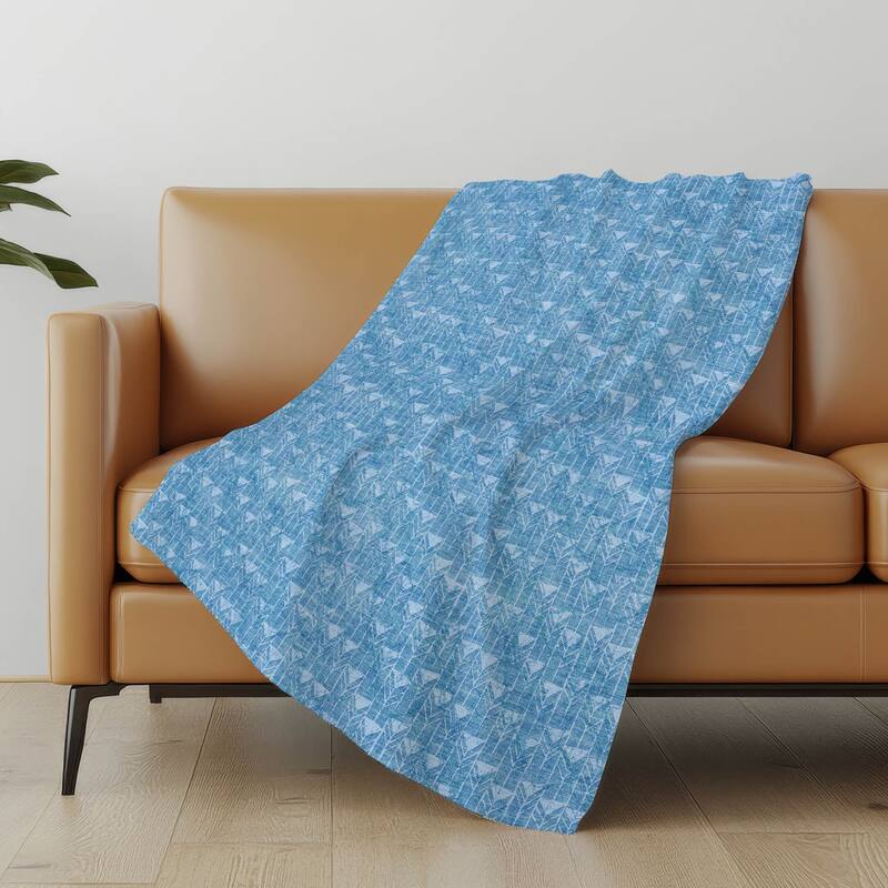 Premium Machine Washable Modern Boho Sherpa Throw Blanket