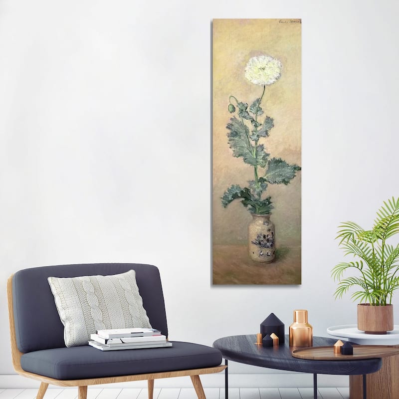 iCanvas "White Poppy, 1883 " by Claude Monet Canvas Print