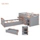 preview thumbnail 26 of 24, L-shaped Space-Saving Twin Loft and Platform Bed with 7 Drawers and Full Guardrails
