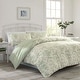 Laura Ashley Natalie Sage Green Cotton Duvet Cover Set - On Sale - Bed ...