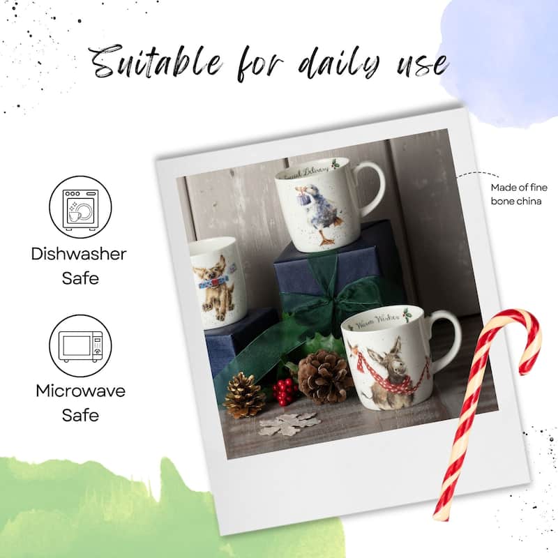 Royal Worcester Holiday Wrendale Designs 14 oz Mug