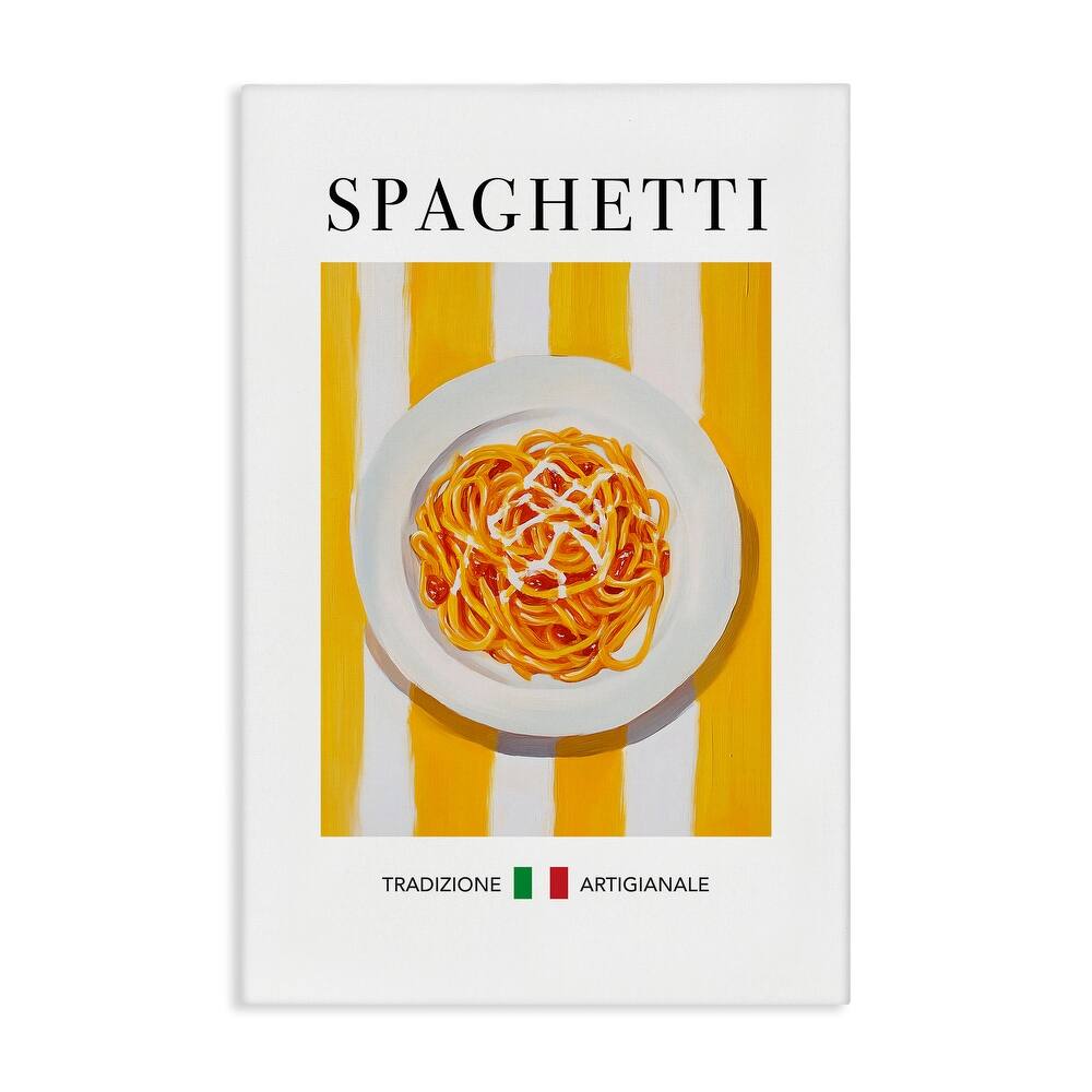 Stupell Traditional Spaghetti Pasta Canvas Wall Art Design By Andreas Magnusson