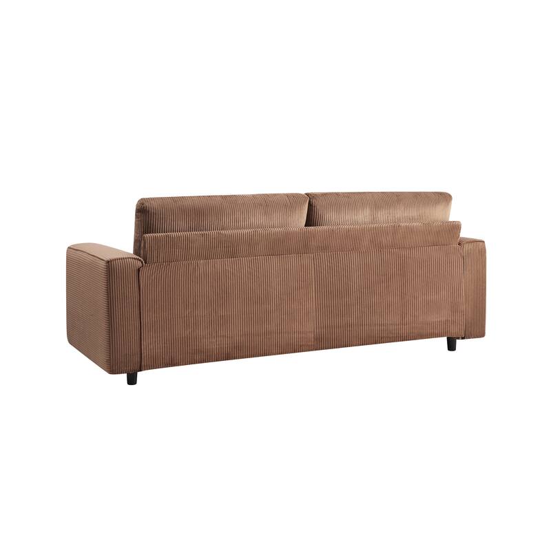 Modern Contemporary Upholstered Corduroy Plush Tufted Sofa