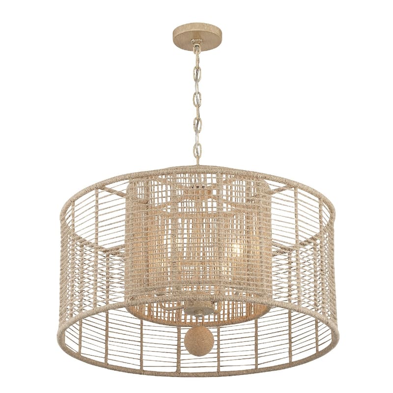 Jayna 4 Light Burnished Silver Chandelier - 25'' W x 16.5'' H