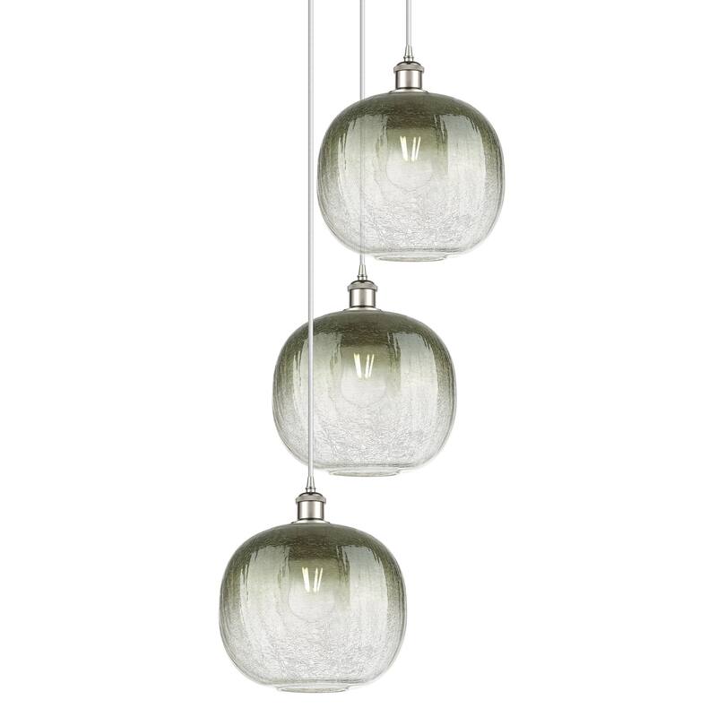 Innovations Lighting 113B-3P-37-17 Brookhaven Sphere Pendant - Polished Nickel / Slate
