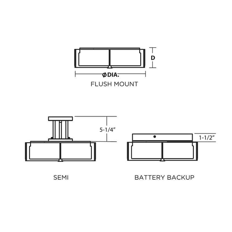 AFX APF1932LAJUD-LW Apex 21" Wide LED Flush Mount Drum Ceiling Fixture