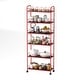 preview thumbnail 5 of 6, 6-Tier Rolling Storage Cart Kitchen Bathroom Metal Shelving Rack