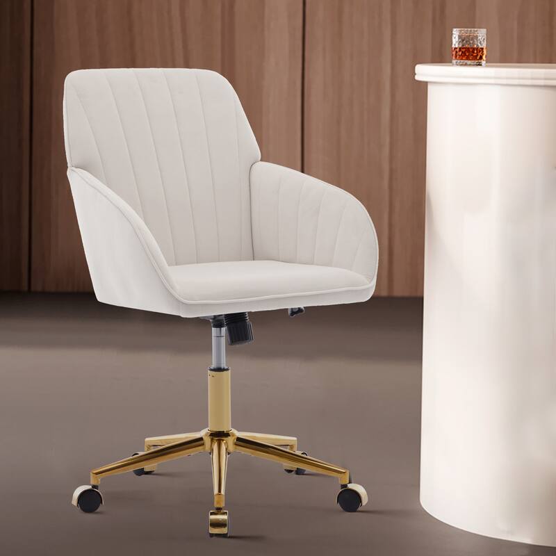Modern Upholstered Swivel Office Chair