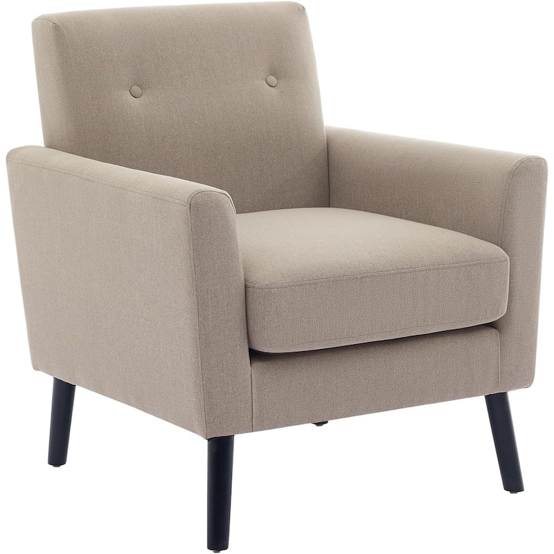 Mid-Century Accent Chairs, Modern Living Room Chairs with Linen Fabric