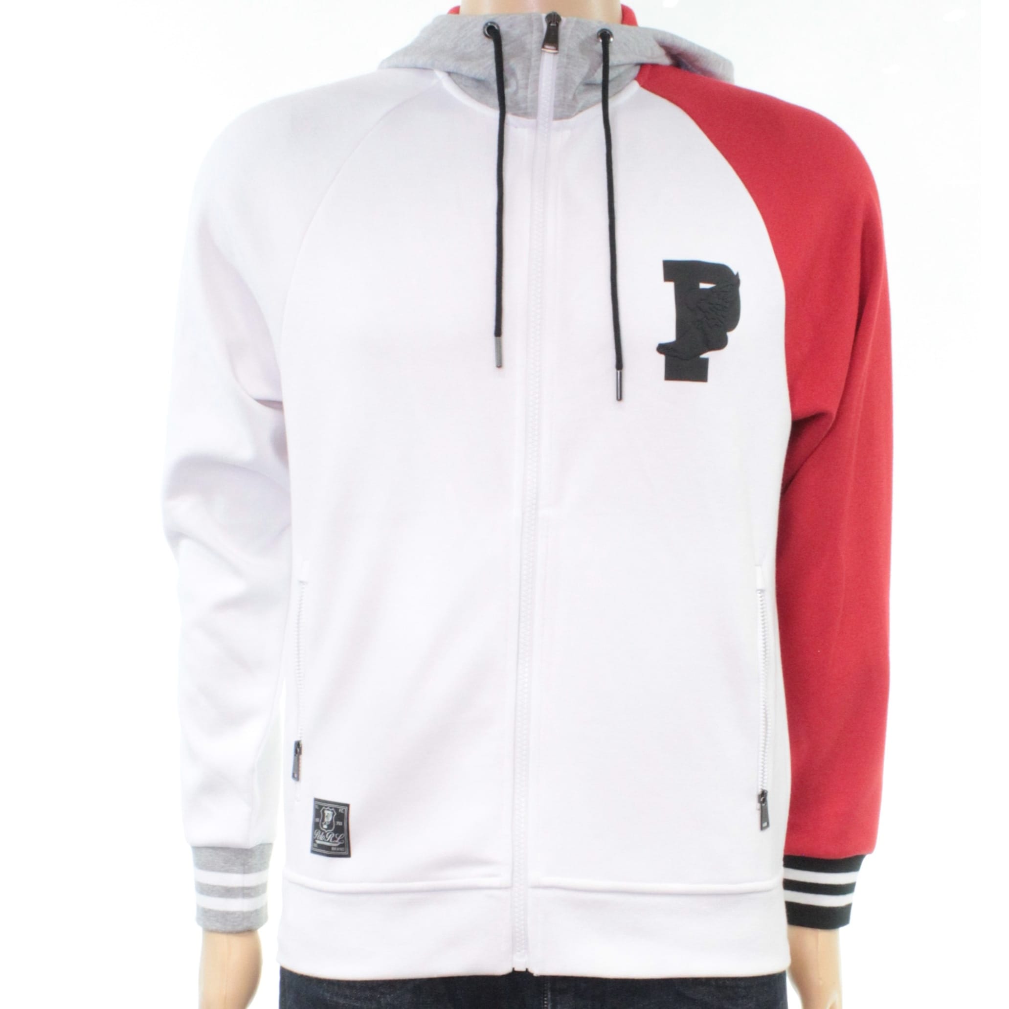 red and white polo sweater