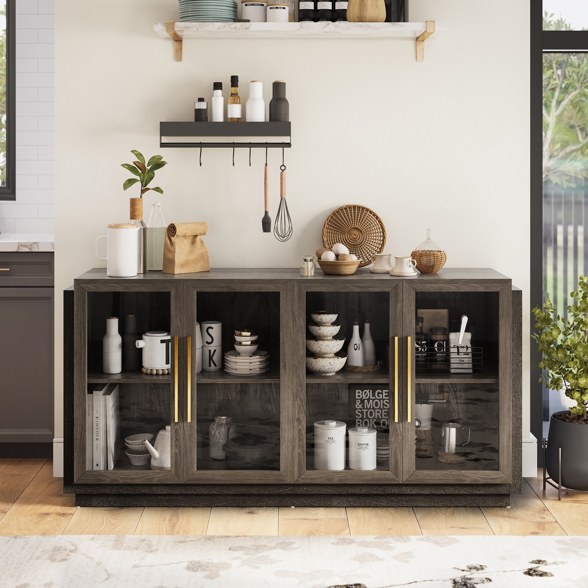 BELLEZE Brixston Sideboard Buffet Cabinet with Storage