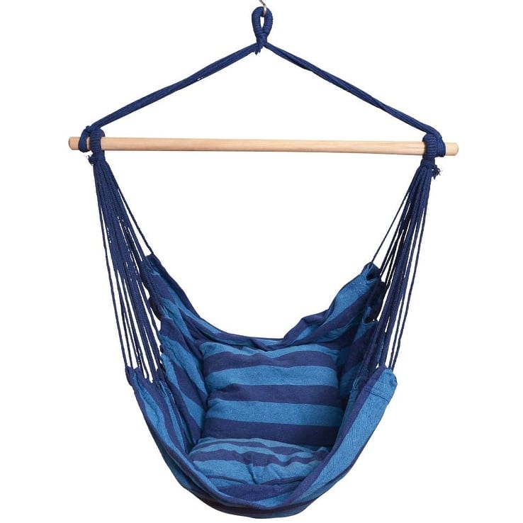 Cotton Hanging Hammock Chair Large Hanging Rope Seat with 2 Cushions