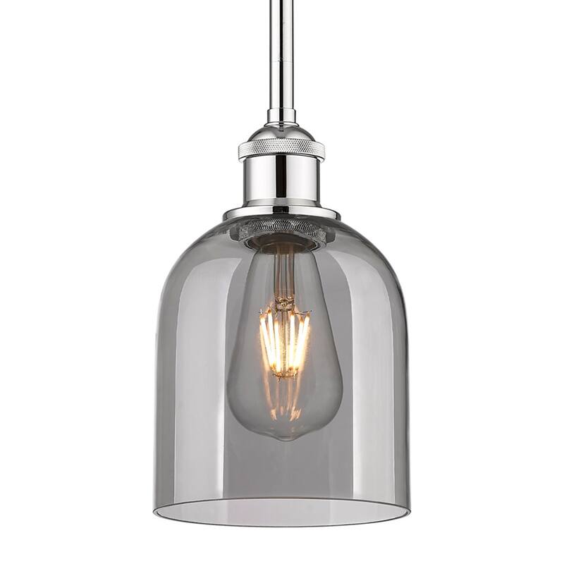 Innovations Lighting 616-1S 9 6 Bella Pendant Bella 6" Wide Mini - Polished Chrome / Light Smoke