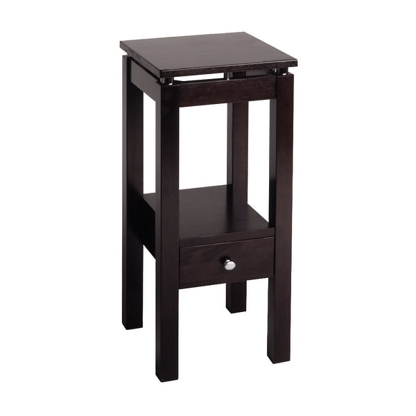 29.25" Dark Espresso Elegant Linea Phone Stand with Pull-Out Drawer - N/A