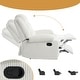 preview thumbnail 64 of 101, Overstuffed Cotton Corduroy Manual Pushback Recliner with Wide Armrest