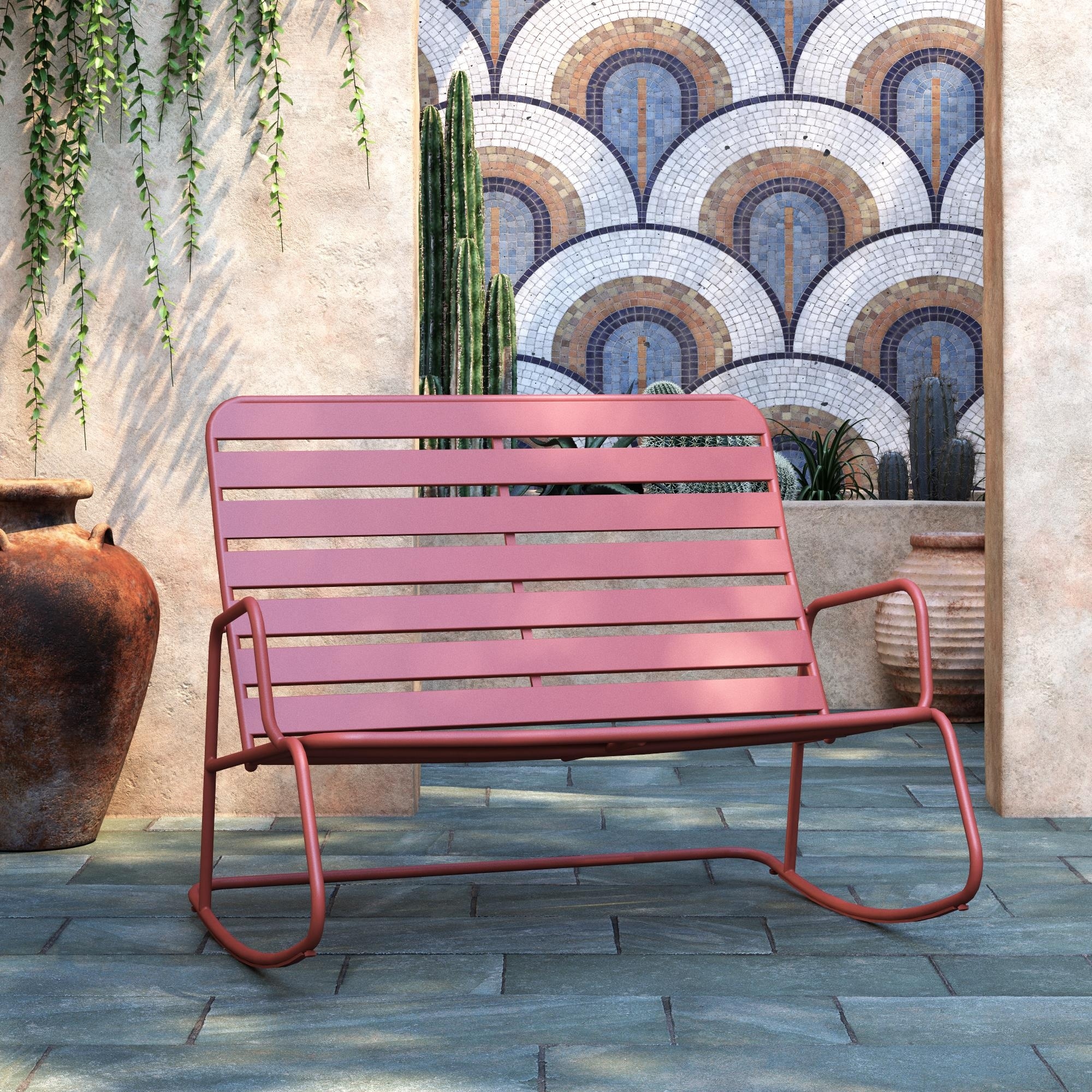 Novogratz poolside collection sales roberta outdoor rocking chair