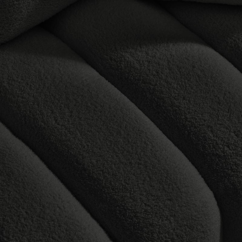 Homy Casa Modern Teddy Fabric Lounge Black Armchair Pillow