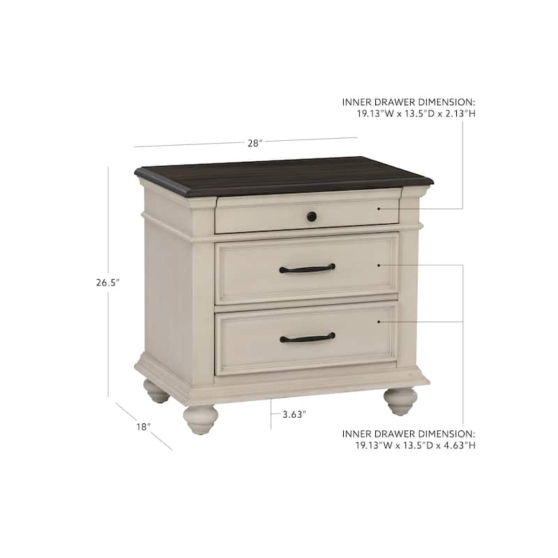 Ellington 4PC King Bedroom Set White