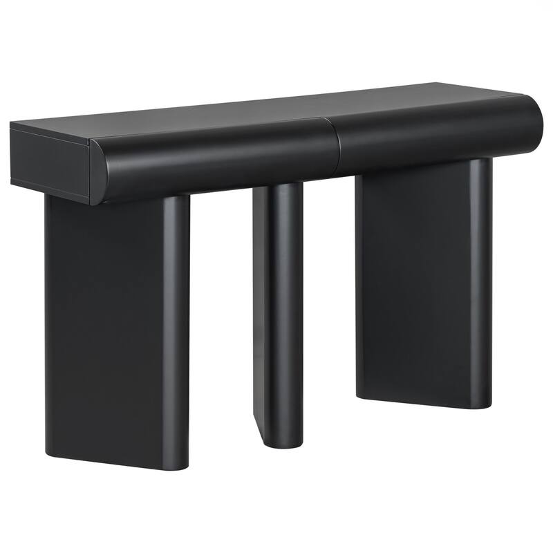 Modern Entryway Table with 2 Curved Drawers,Space-Saving Hallway Table ,Contemporary Narrow Sofa Table for Living Room,Bedroom