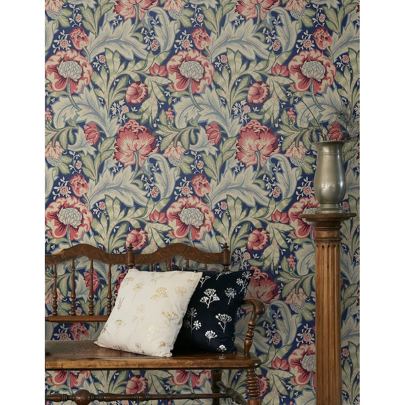 Seabrook Designs Acanthus Garden Nonwoven Unpasted Wallpaper