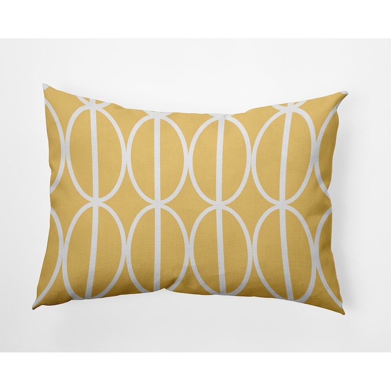 Ovals Go 'Round Decorative Throw Pillow - 14" x 20" - Daffodil
