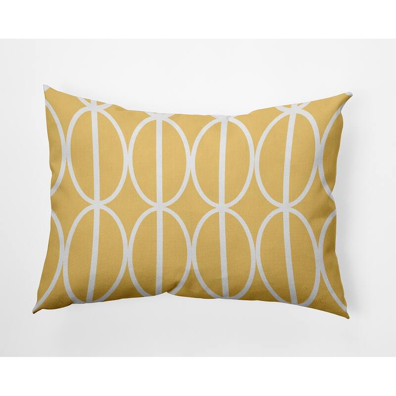 Ovals Go 'Round Indoor/Outdoor Throw Pillow - Daffodil - 14" x 20"