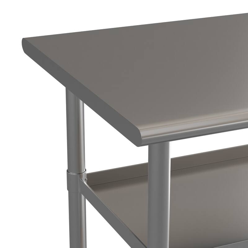 NSF Certified Commercial 18-Gauge Stainless Steel Work and Prep Table