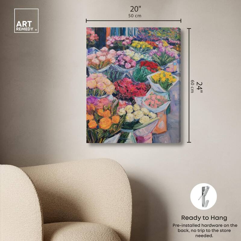 Market Blooms I Canvas by Art Remedy, Gallery Wrapped