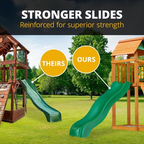 Gorilla Playsets Ozark II Wooden Outdoor Swing Set with Gray
