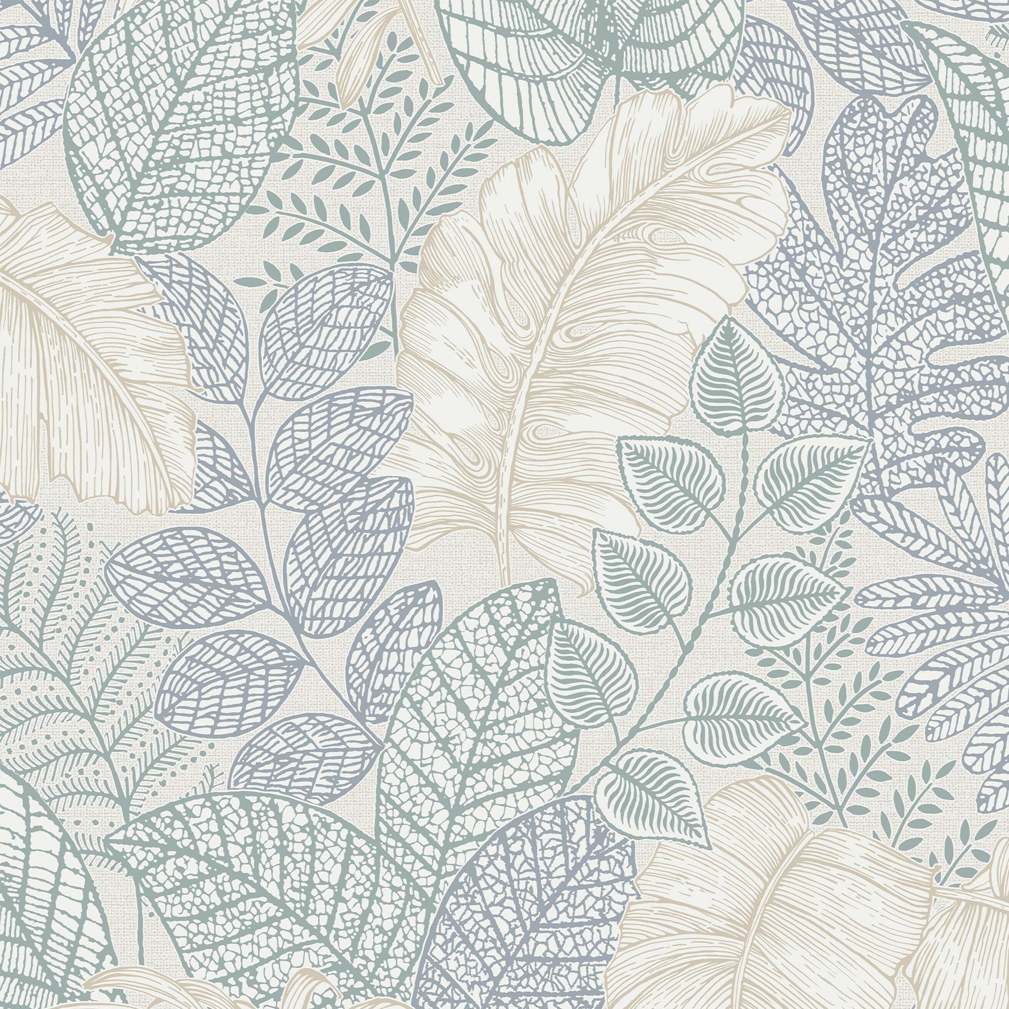 Superfresco Easy Scattered Leaves Duck Egg