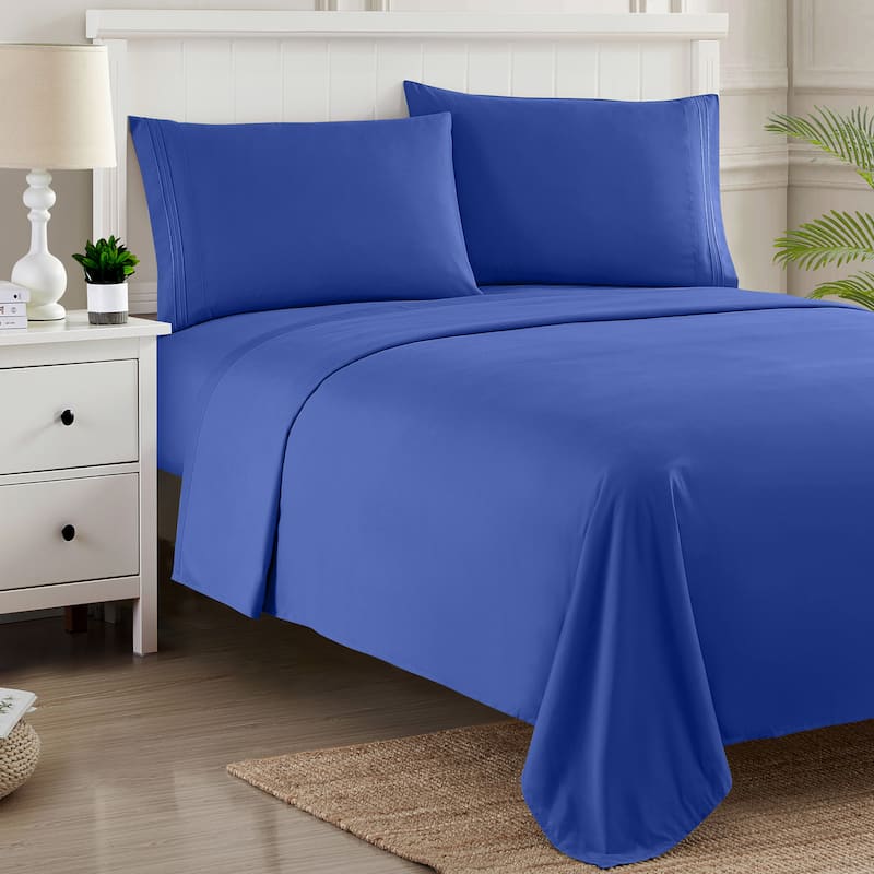 Brushed Microfiber RV Queen 4-Piece Bed Sheet Set