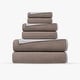 preview thumbnail 4 of 4, Double Face 6 pcs Turkish Towels Set White Beige