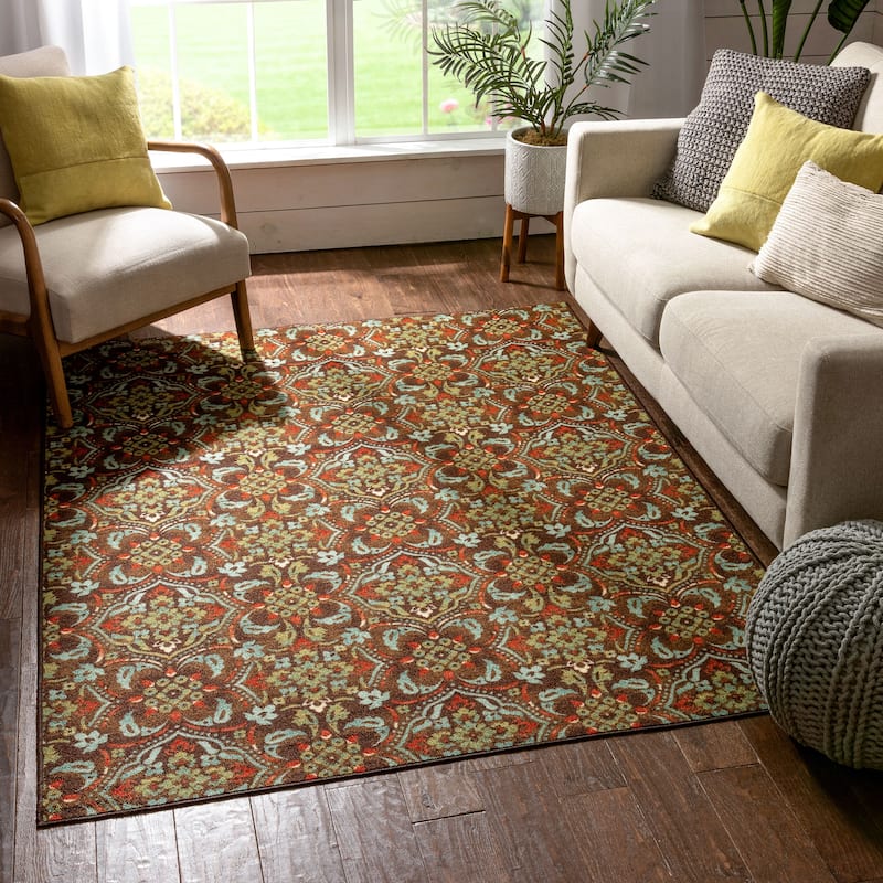 Well Woven Kings Court Florence Tile Multi-Medallion Modern Area Rug