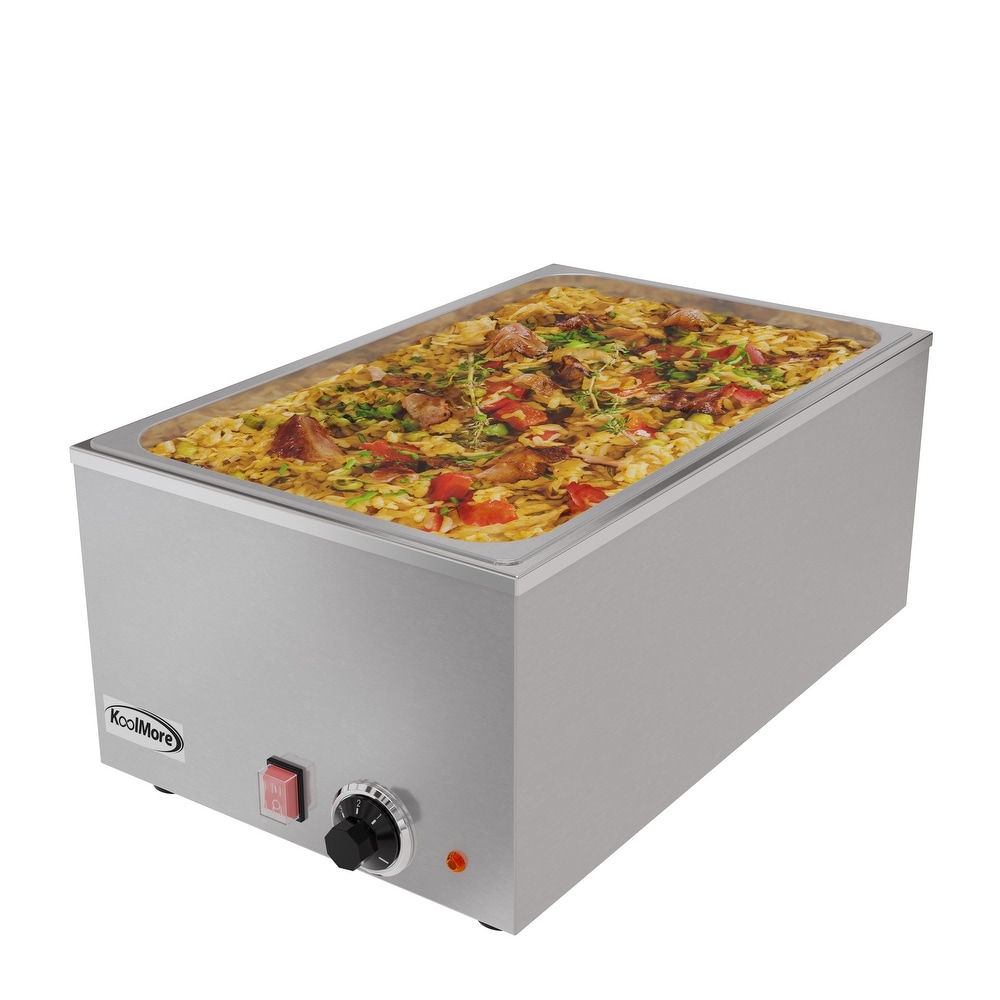Commercial Food Warmer, Full-Size 1 Pot Steam Table with Lid, 9.5 Quart  Electric Soup Warmers