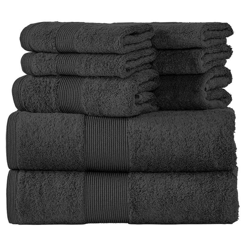 Fabstyles 8 Piece Plush Cotton Towel Set